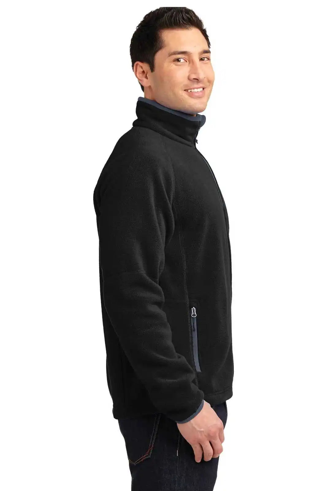 Port Authority F229 Enhanced Value Fleece Full-zip Jacket - Black Battleship Gray