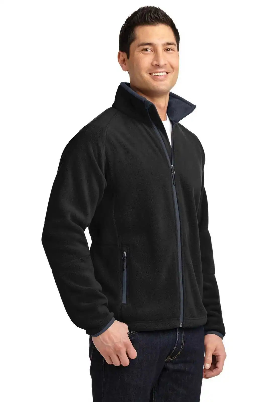 Port Authority F229 Enhanced Value Fleece Full-zip Jacket - Black Battleship Gray
