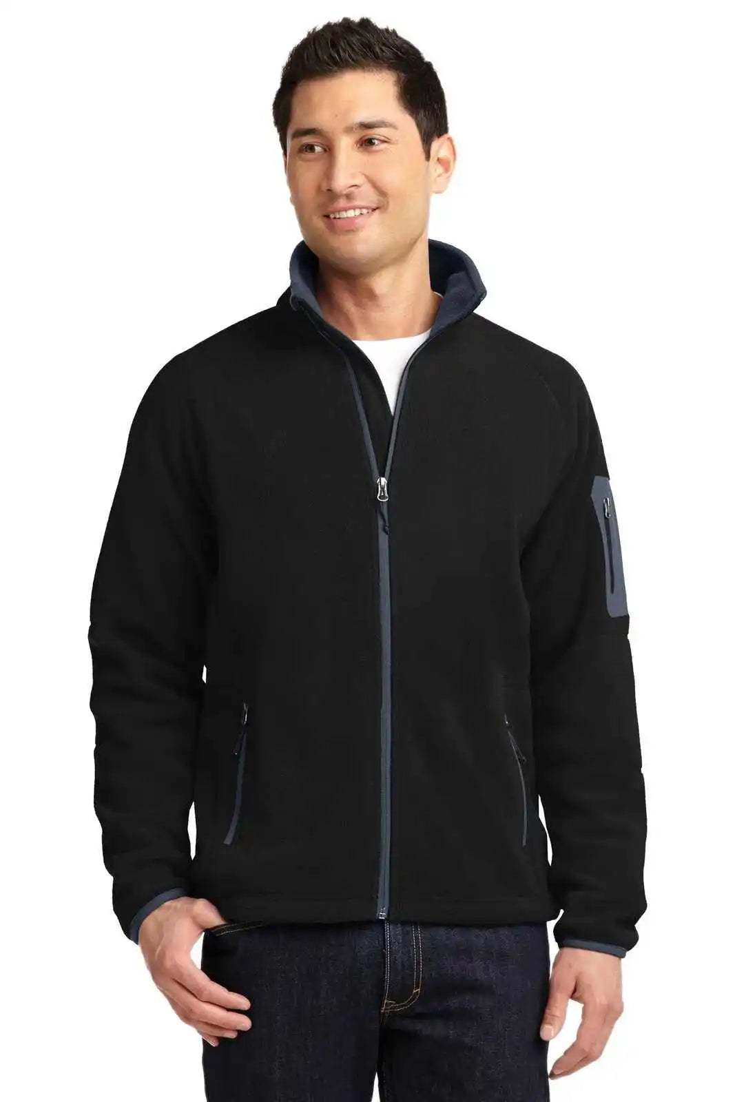 Port Authority F229 Enhanced Value Fleece Full-zip Jacket - Black Battleship Gray