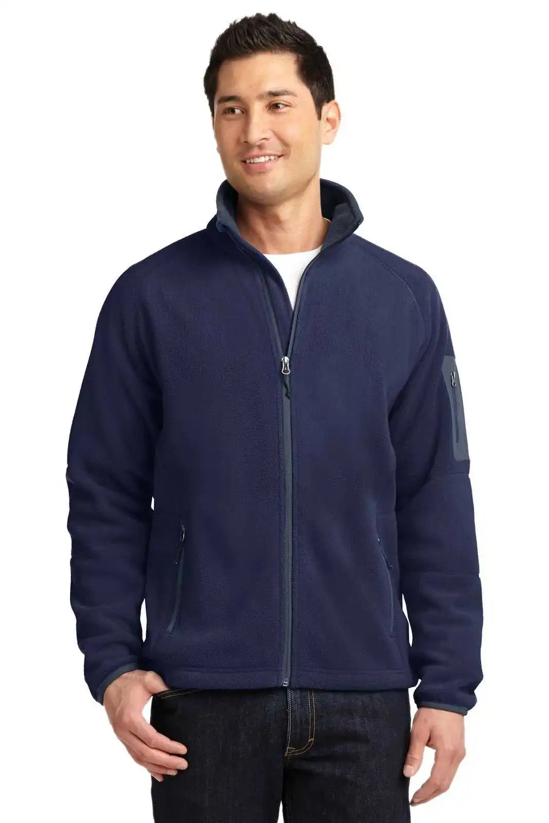 Port Authority F229 Enhanced Value Fleece Full-zip Jacket - Navy Battleship Gray