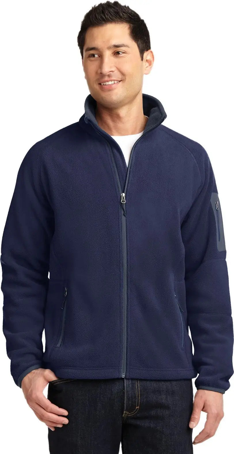 Port Authority F229 Enhanced Value Fleece Full-zip Jacket - Navy Battleship Gray