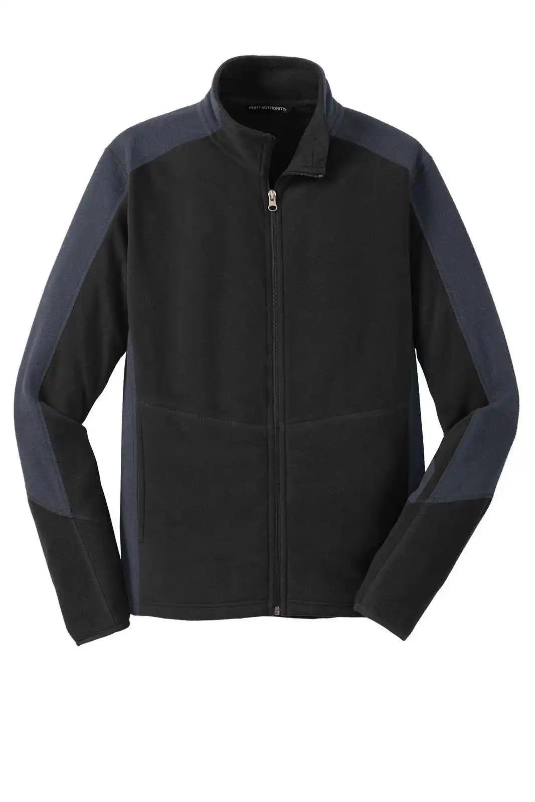 Port Authority F230 Colorblock Microfleece Jacket - Black Battleship Gray