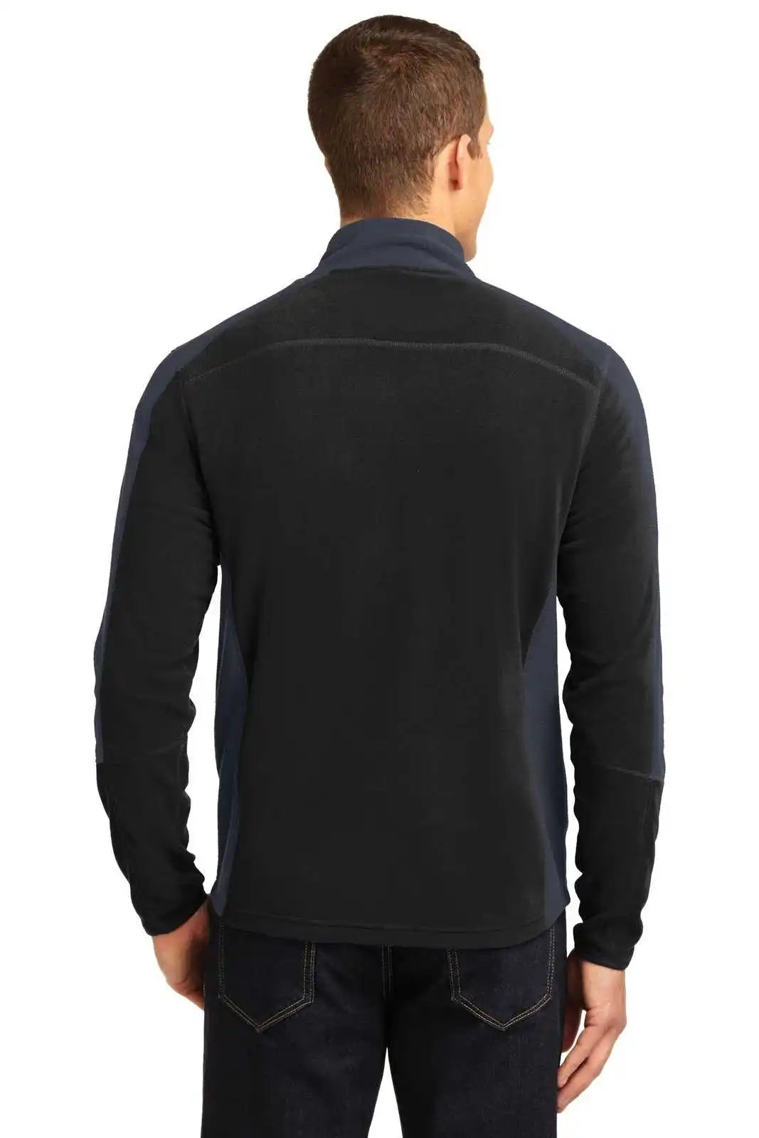 Port Authority F230 Colorblock Microfleece Jacket - Black Battleship Gray
