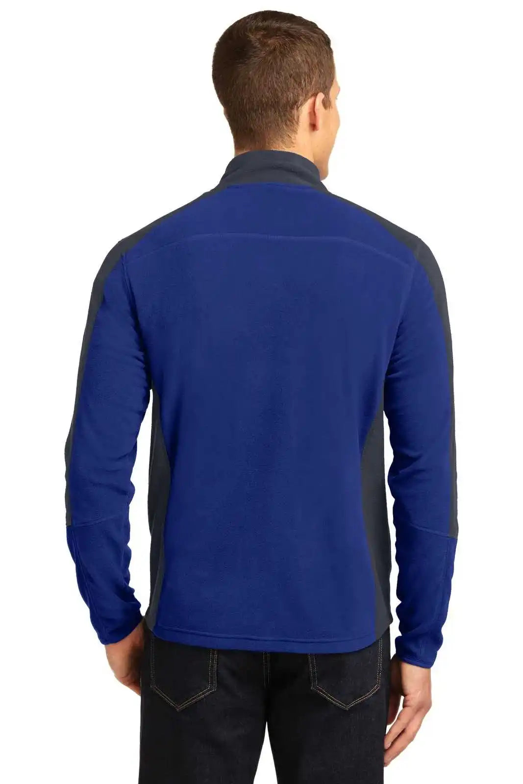 Port Authority F230 Colorblock Microfleece Jacket - Patriot Blue Battleship Gray