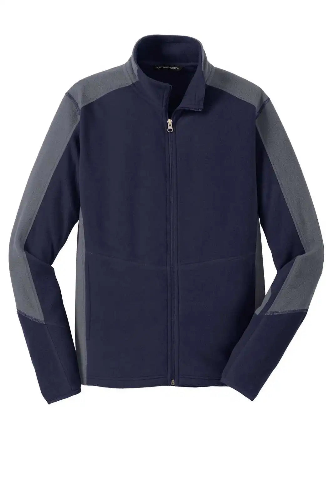 Port Authority F230 Colorblock Microfleece Jacket - True Navy Pearl Gray