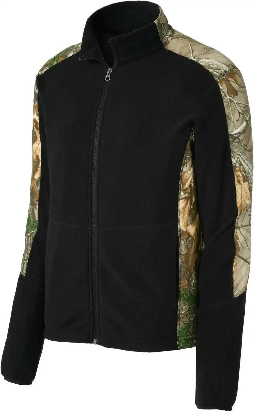 Port Authority F230c Camouflage Microfleece Full-zip Jacket - Black Realtree Xtra