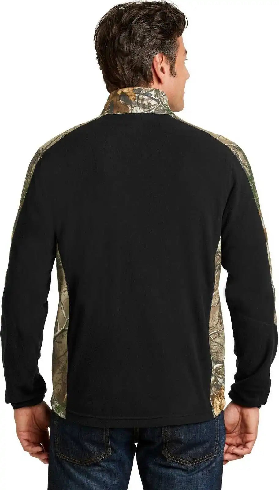 Port Authority F230c Camouflage Microfleece Full-zip Jacket - Black Realtree Xtra