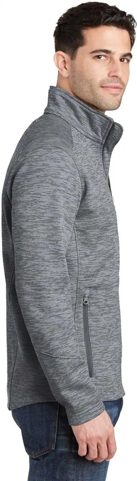 Port Authority F231 Digi Stripe Fleece Jacket Gray