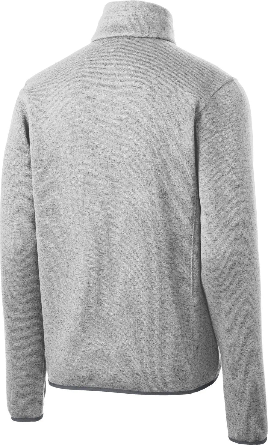 Port Authority F232 Sweater Fleece Jacket - Gray Heather