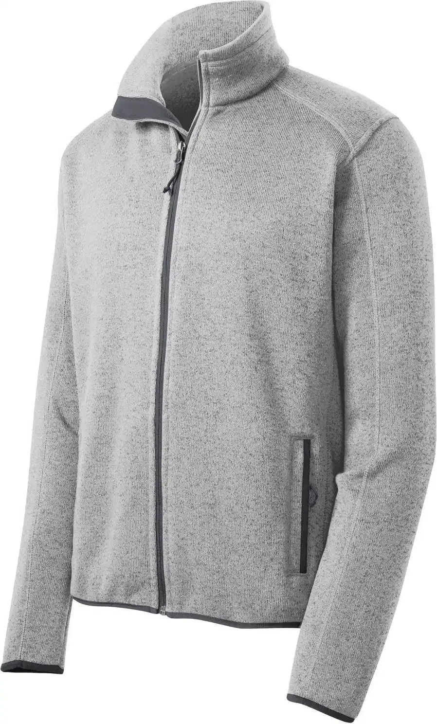 Port Authority F232 Sweater Fleece Jacket Gray Heather