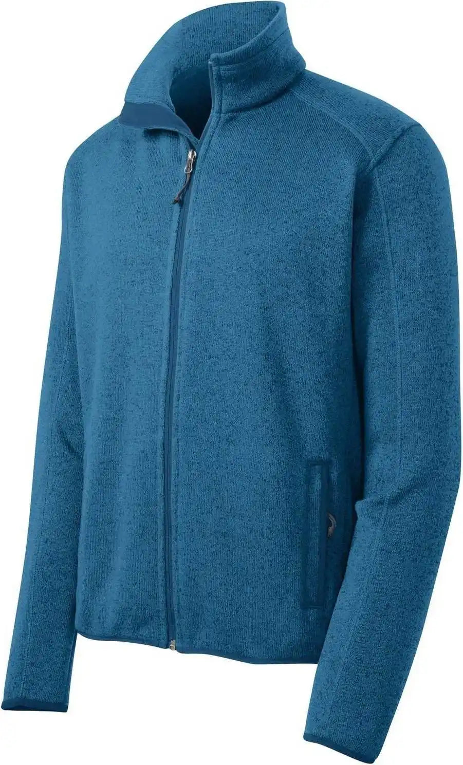 Port Authority F232 Sweater Fleece Jacket Medium Blue Heather