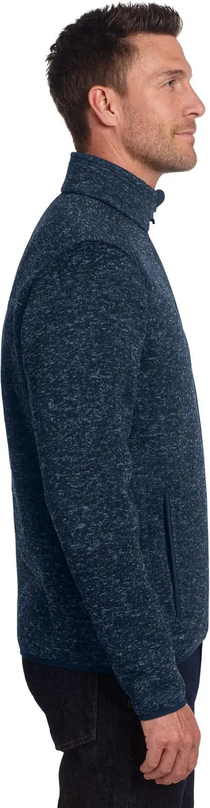 Port Authority F232 Sweater Fleece Jacket - River Blue Navy Heather