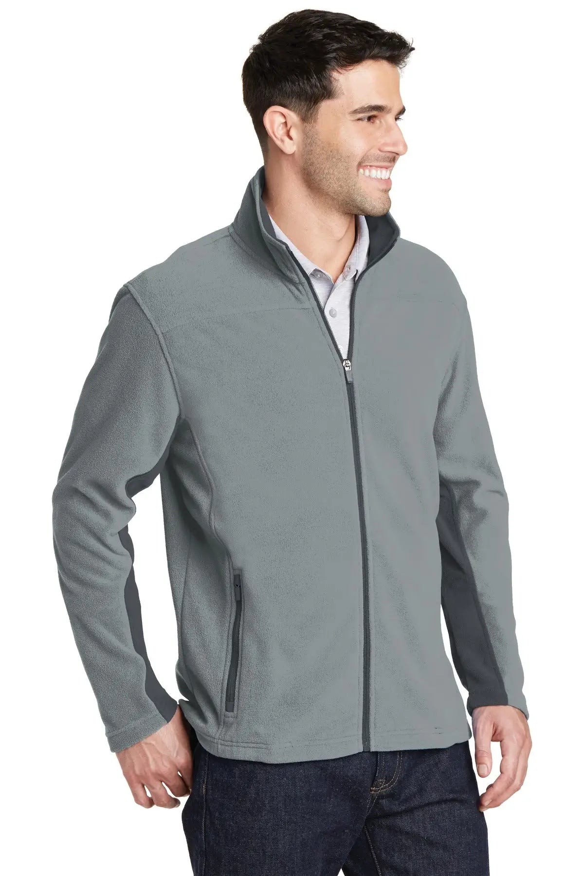 Port Authority F233 Summit Fleece Full-zip Jacket - Frost Gray Magnet