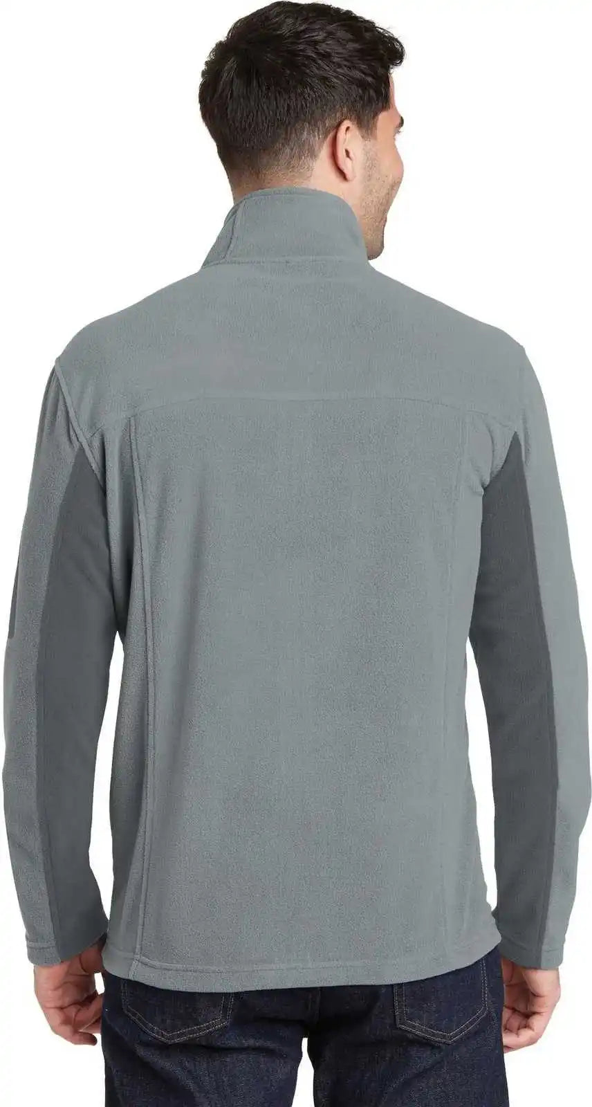 Port Authority F233 Summit Fleece Full Zip Jacket Frost Gray Magnet