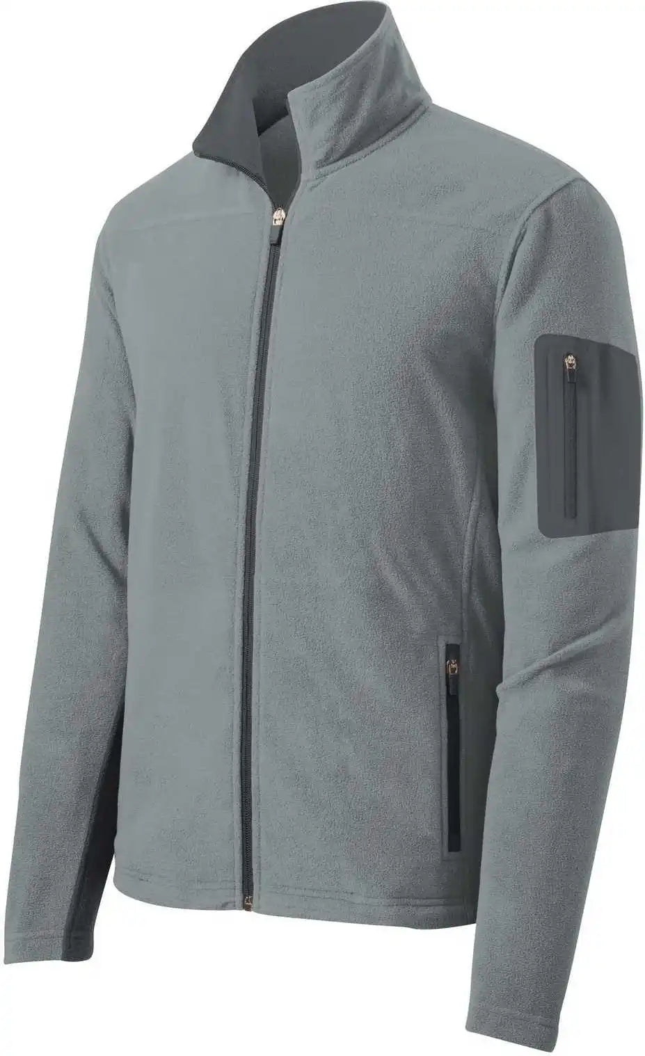 Port Authority F233 Summit Fleece Full Zip Jacket Frost Gray Magnet