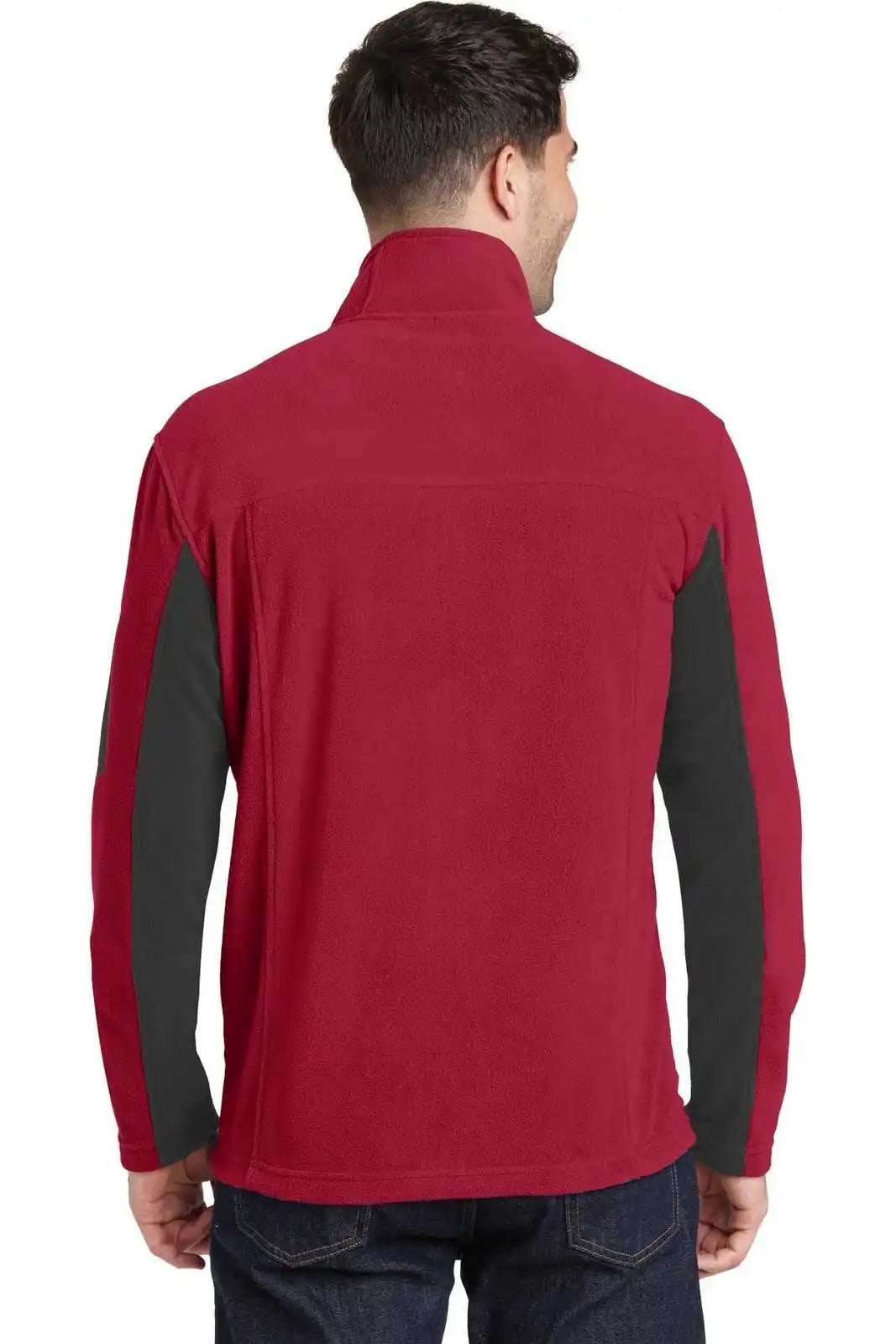 Port Authority F233 Summit Fleece Full-zip Jacket - Rich Red Black