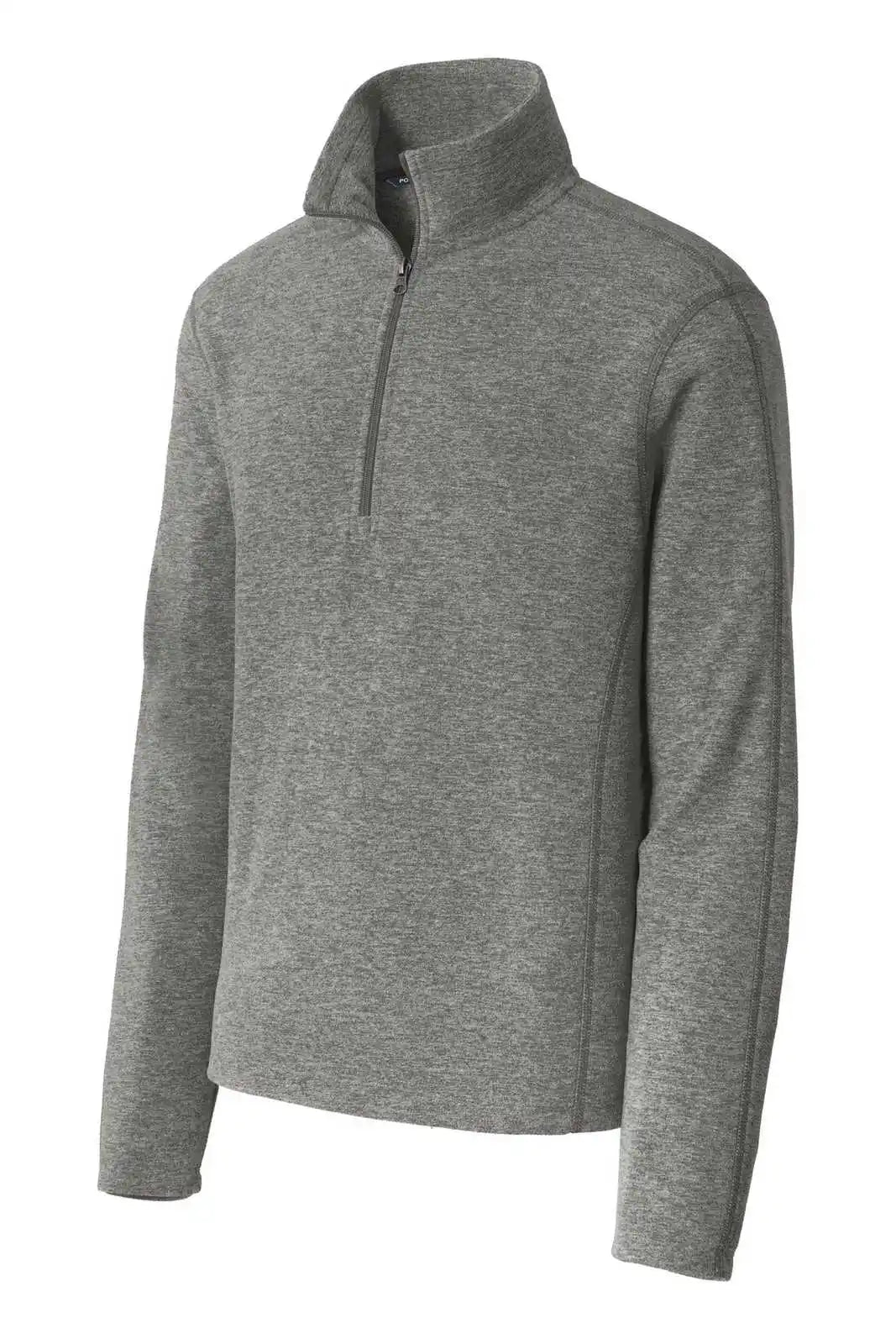 Port Authority F234 Heather Microfleece 1/2-zip Pullover - Pearl Gray