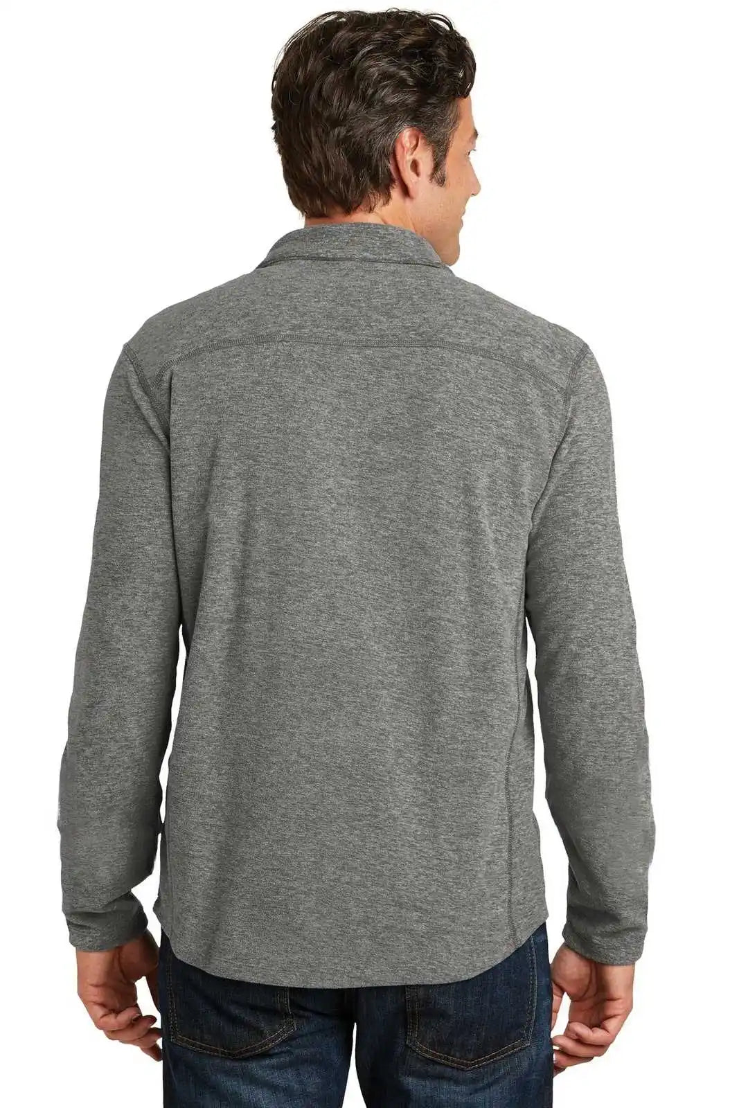 Port Authority F234 Heather Microfleece 1/2-zip Pullover - Pearl Gray