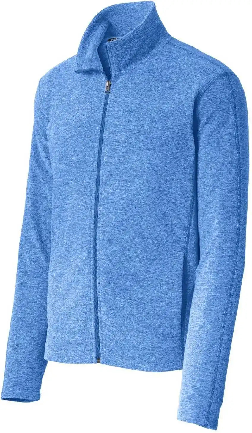 Port Authority F235 Heather Microfleece Full Zip Jacket Light Royal