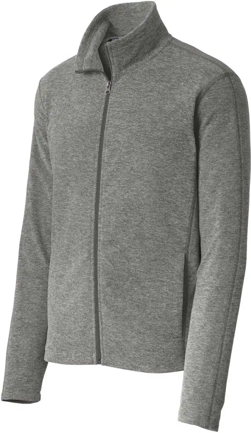 Port Authority F235 Heather Microfleece Full Zip Jacket Pearl Gray