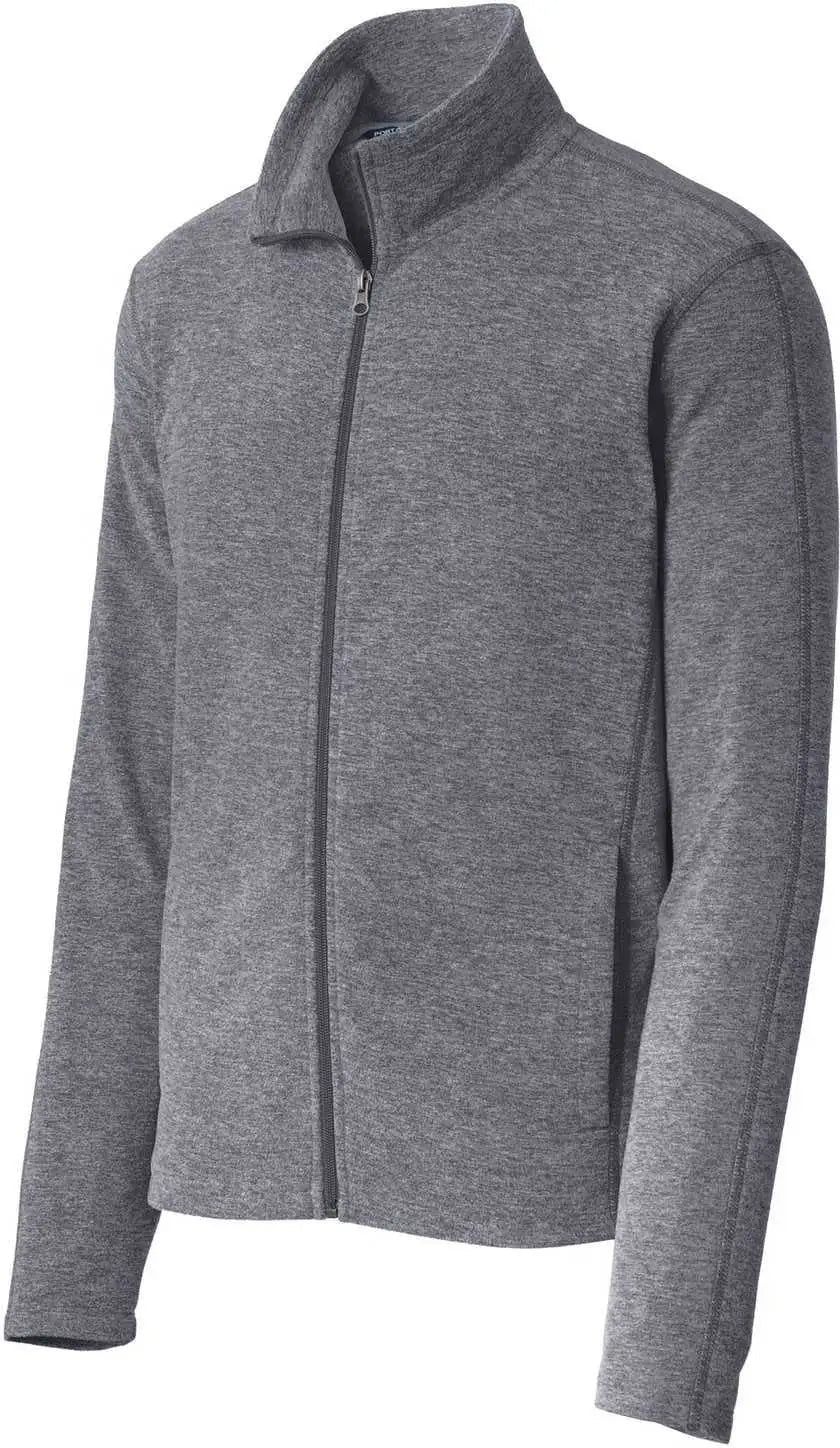 Port Authority F235 Heather Microfleece Full-zip Jacket - True Navy