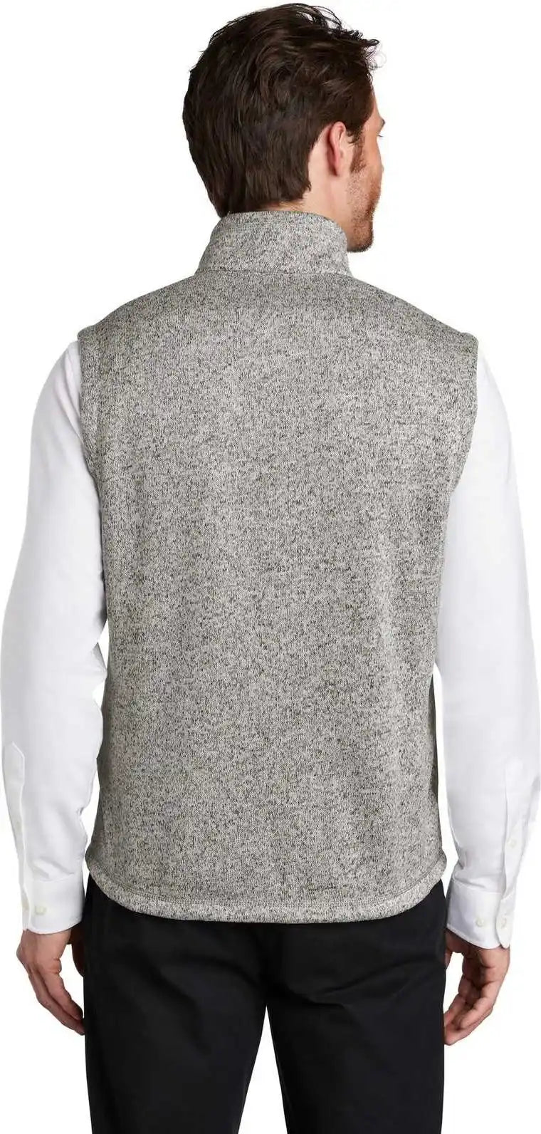 Port Authority F236 Sweater Fleece Vest - Gray Heather