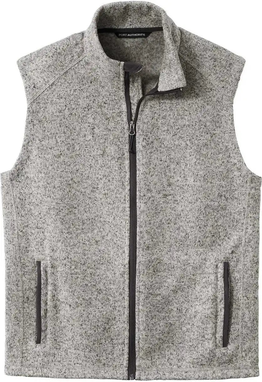 Port Authority F236 Sweater Fleece Vest - Gray Heather