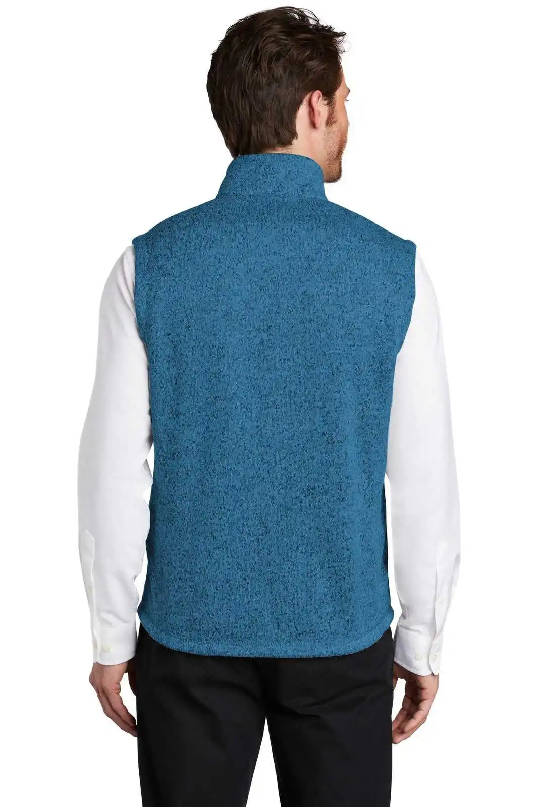 Port Authority F236 Sweater Fleece Vest - Medium Blue Heather