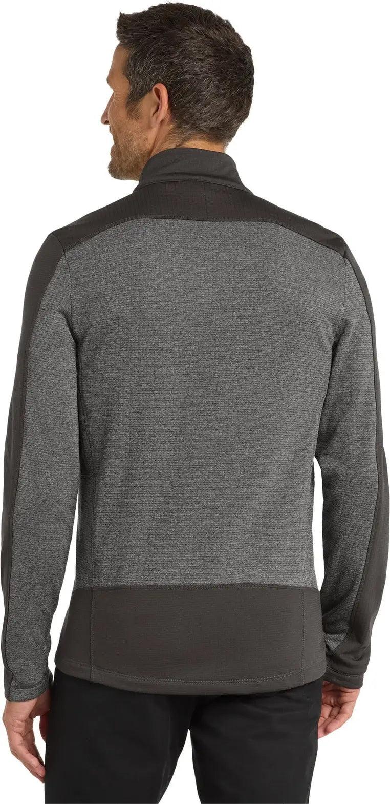 Port Authority F239 Grid Fleece Jacket - Gray Smoke Heather