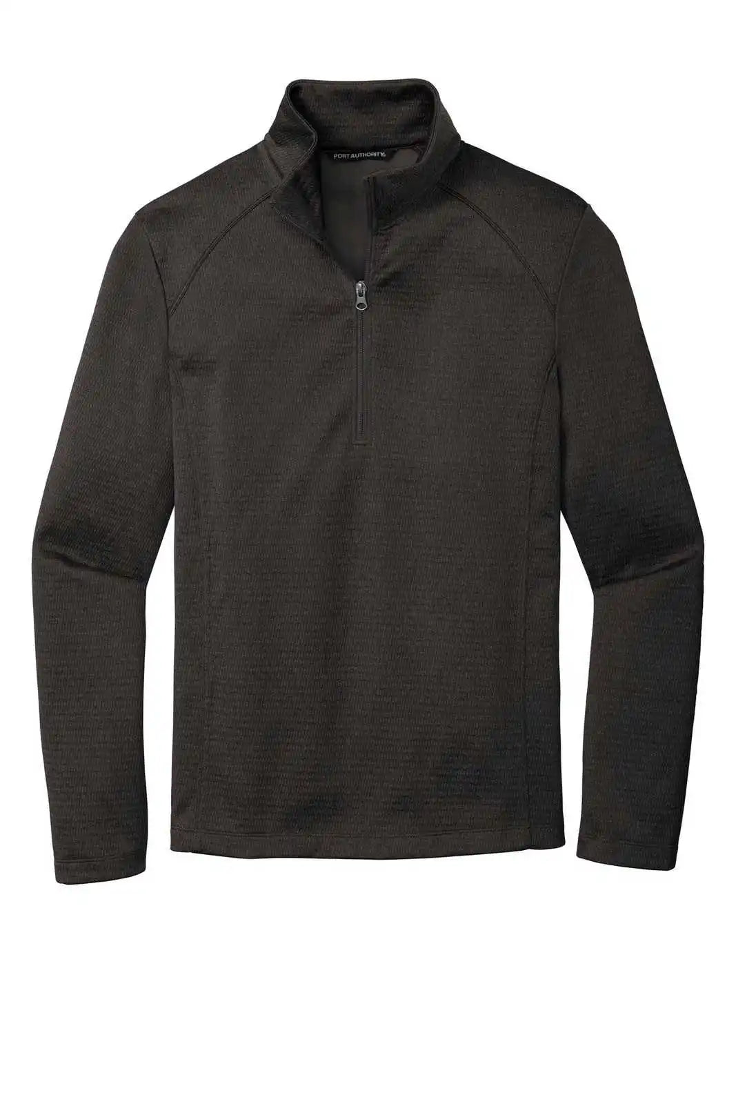 Port Authority F248 Diamond Heather Fleece 1/4-zip Pullover - Dark Charcoal