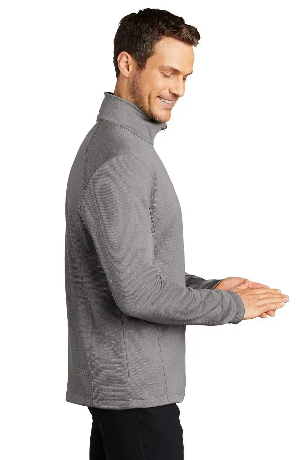 Port Authority F248 Diamond Heather Fleece 1/4-zip Pullover F248gusty Gray