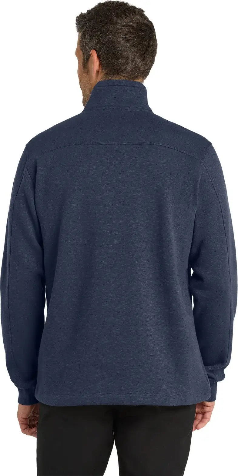 Port Authority F295 Slub Fleece 1/4-zip Pullover - Navy