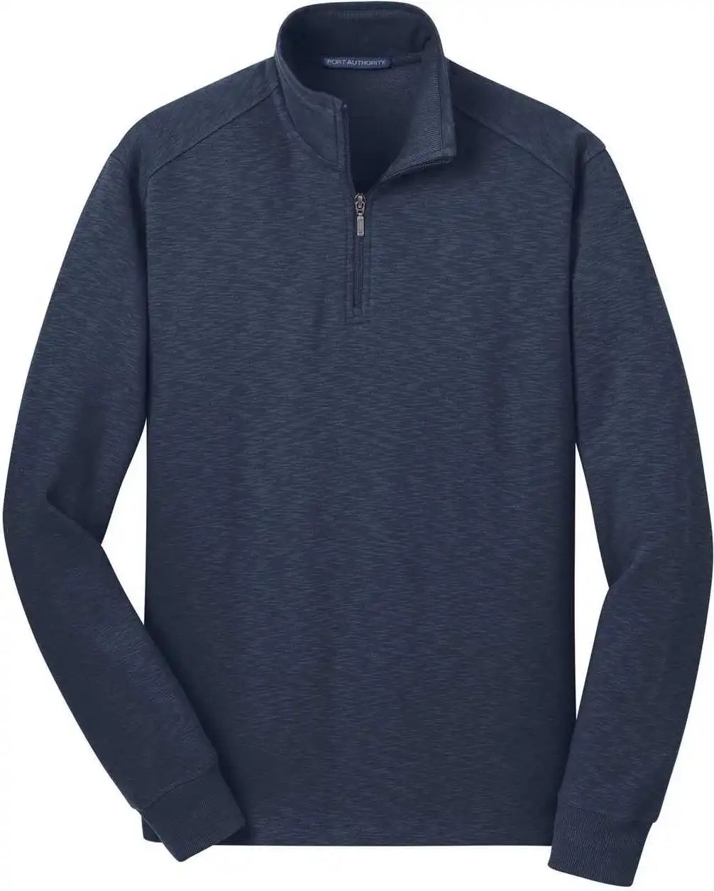 Port Authority F295 Slub Fleece 1/4-zip Pullover - Navy