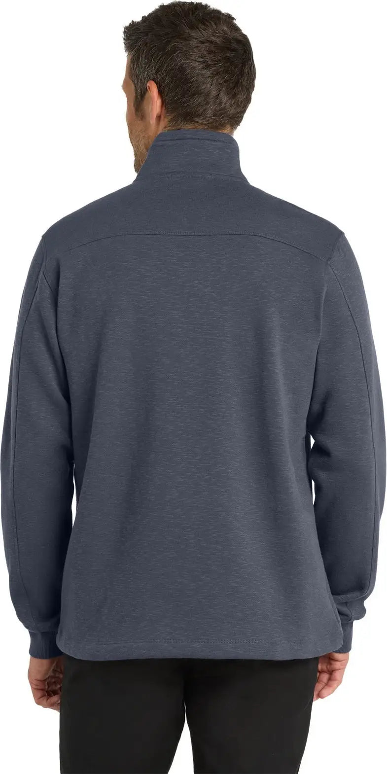 Port Authority F295 Slub Fleece 1/4-zip Pullover - Slate Gray