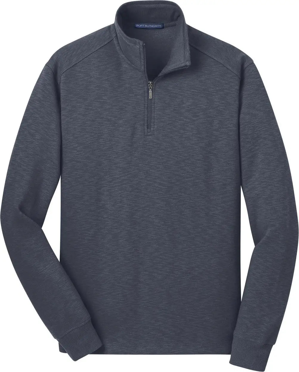 Port Authority F295 Slub Fleece 1/4-zip Pullover - Slate Gray
