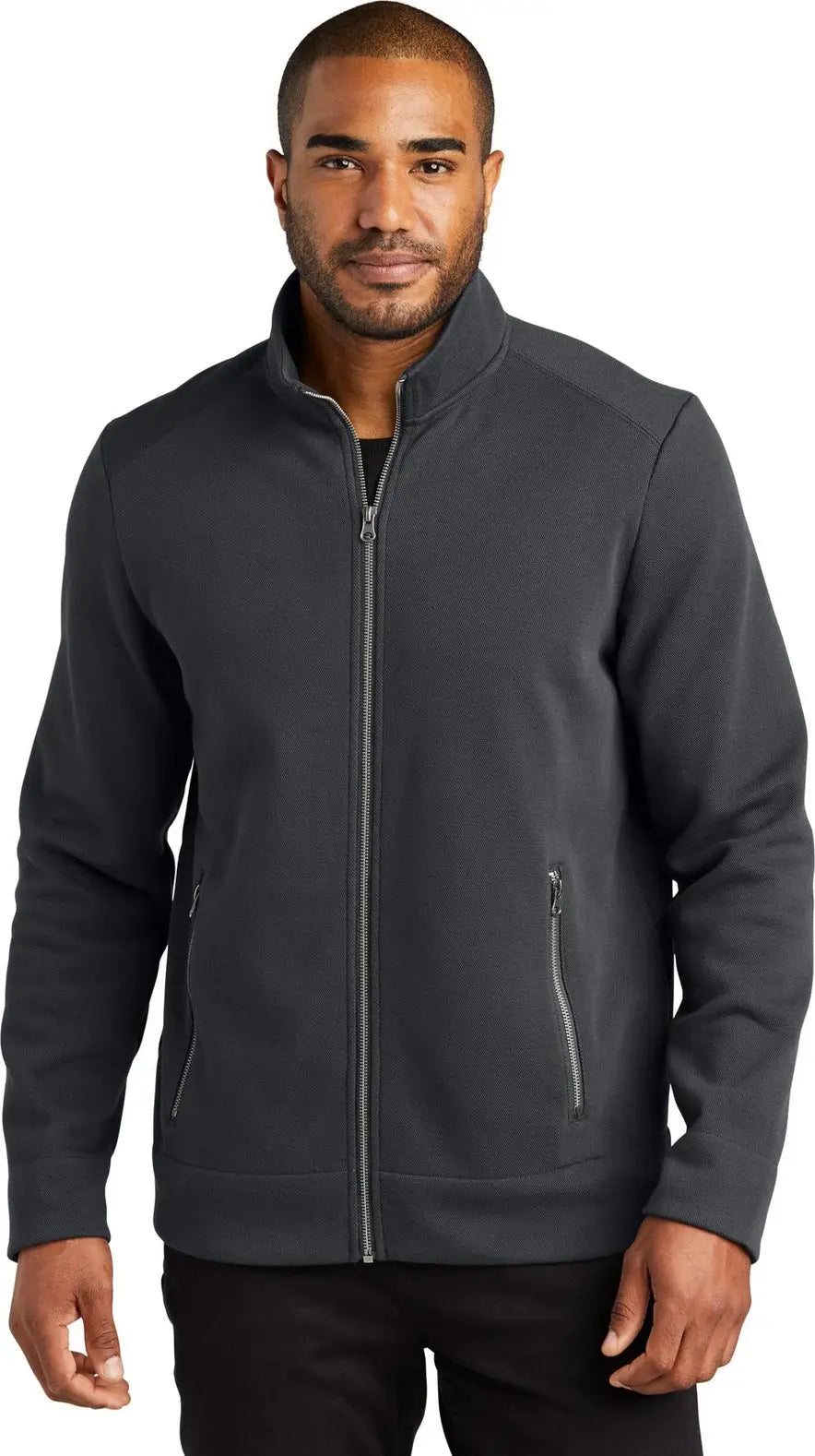 Port Authority F422 Network Fleece Jacket - Charcoal - Adult Xs