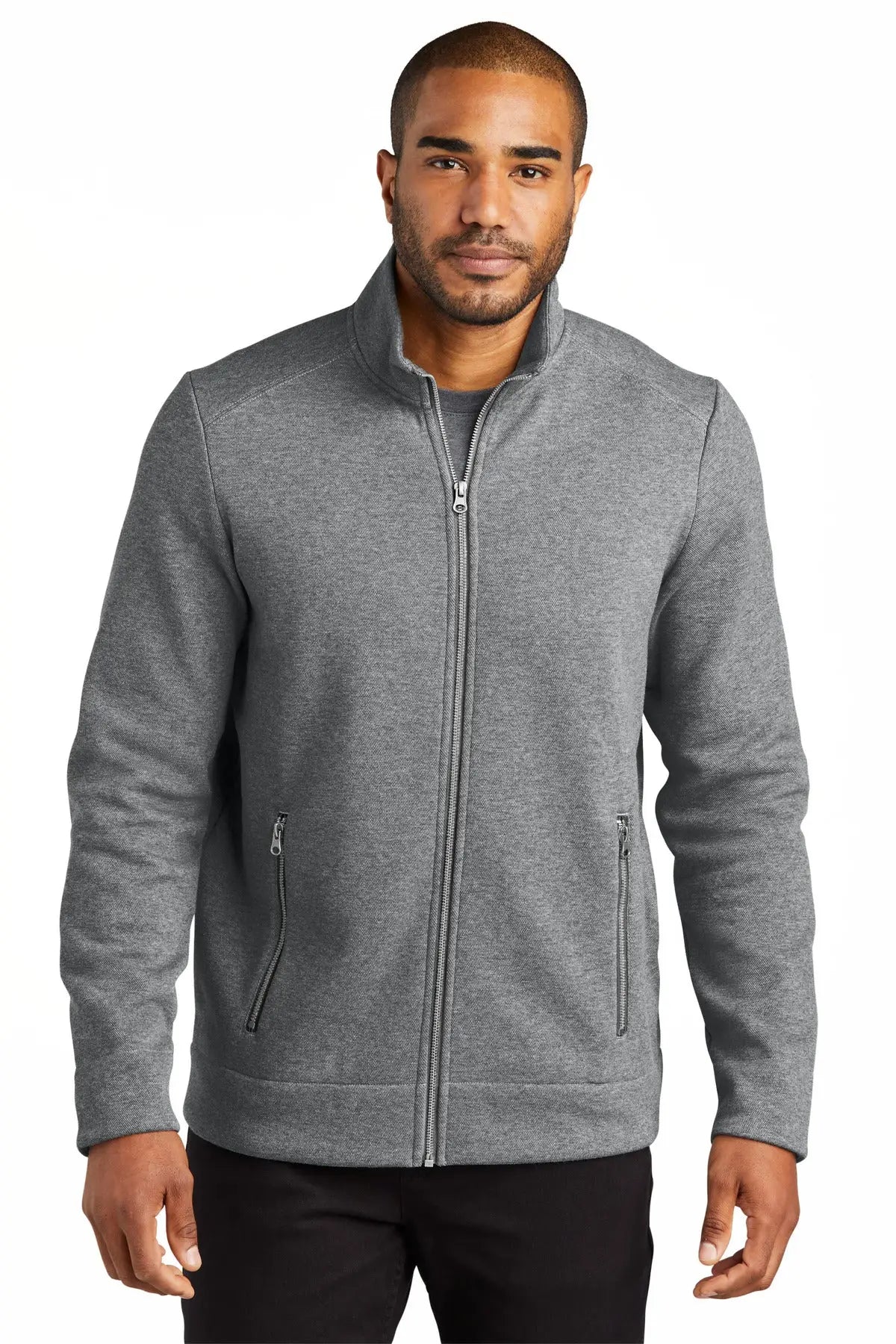 Port Authority F422 Network Fleece Jacket - Gray Heather - Adult Xs