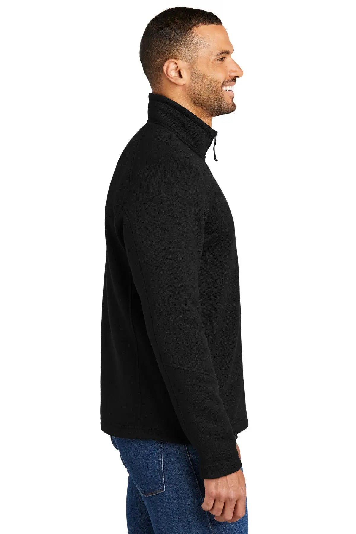 Port Authority F426 Arc Sweater Fleece 1/4-zip - Deep Black