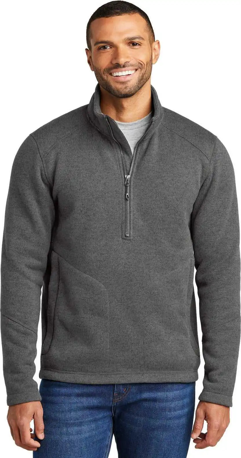 Port Authority F426 Arc Sweater Fleece 1/4-zip - Grysmkhthr
