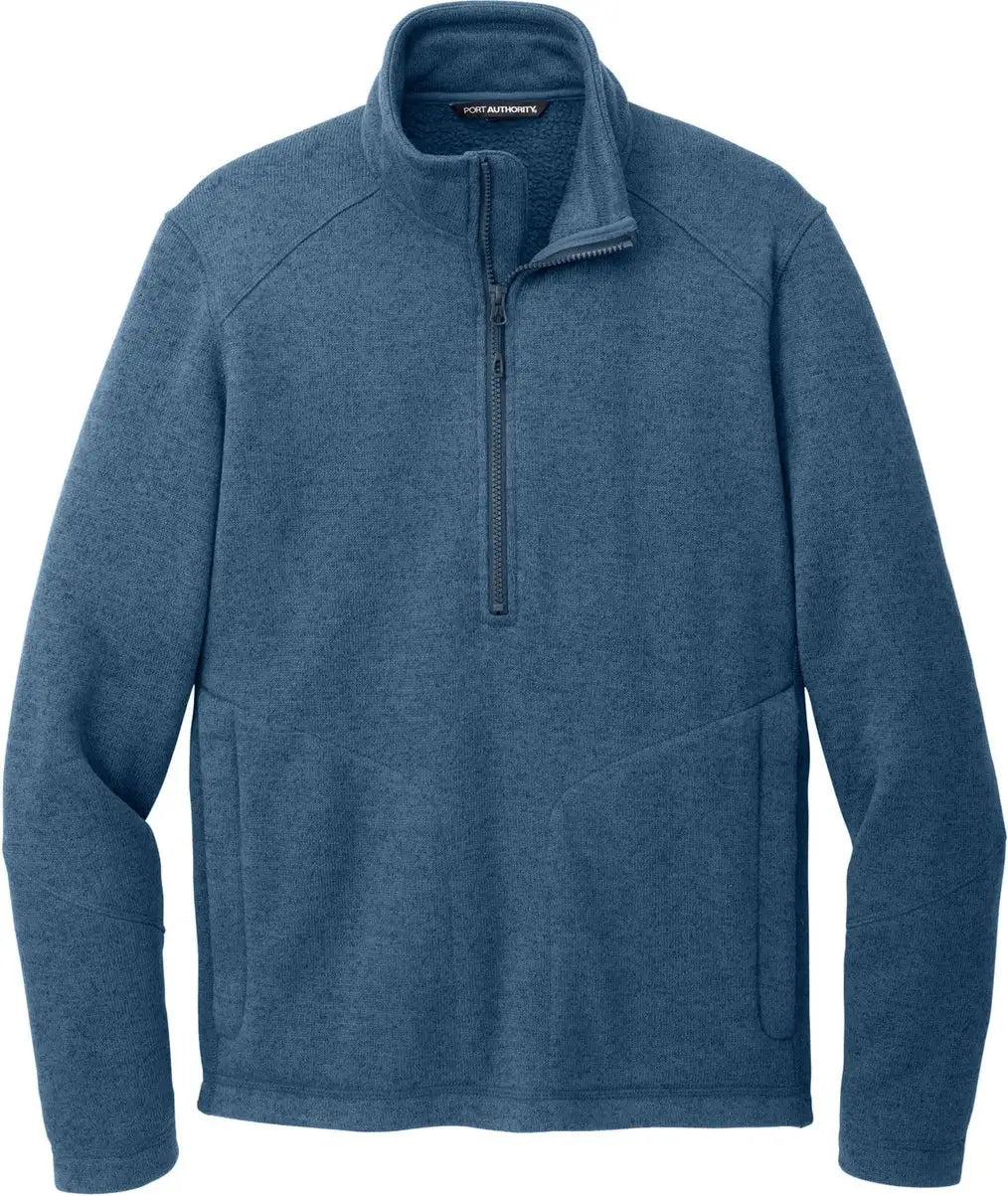 Port Authority F426 Arc Sweater Fleece 1/4-zip - Insignia Blue Heather