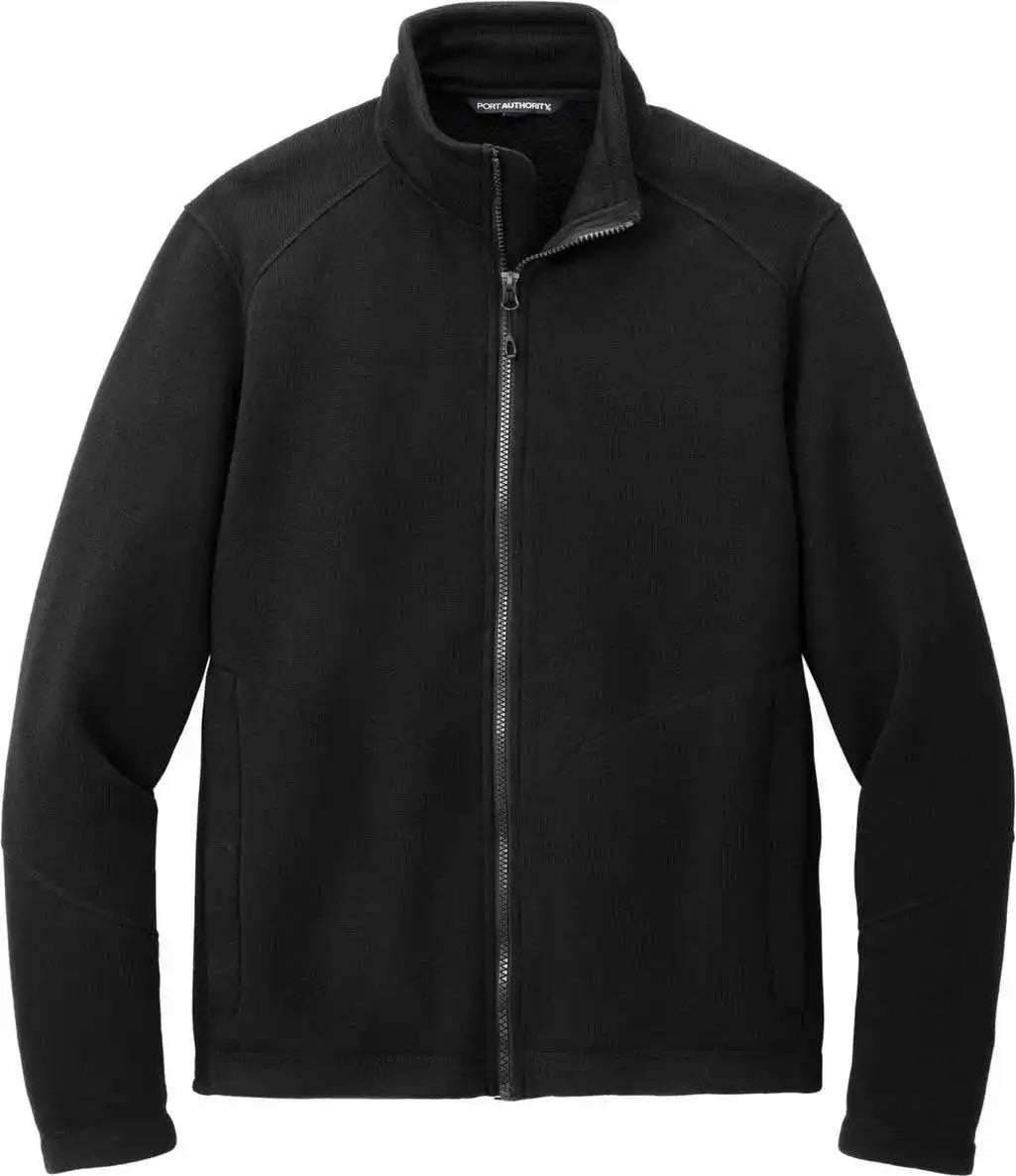 Port Authority F428 Arc Sweater Fleece Jacket - Deep Black