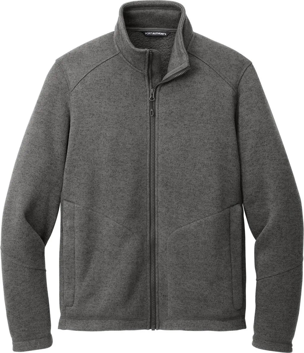 Port Authority F428 Arc Sweater Fleece Jacket - Gray Smoke Heather
