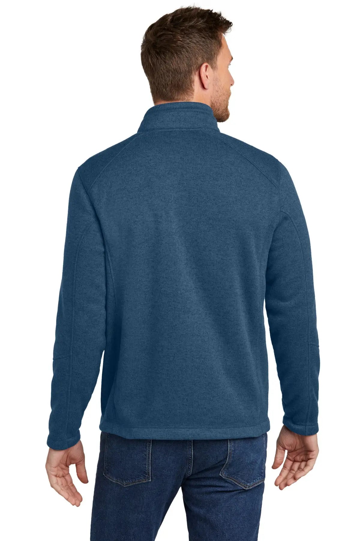 Port Authority F428 Arc Sweater Fleece Jacket - Insignia Blue Heather