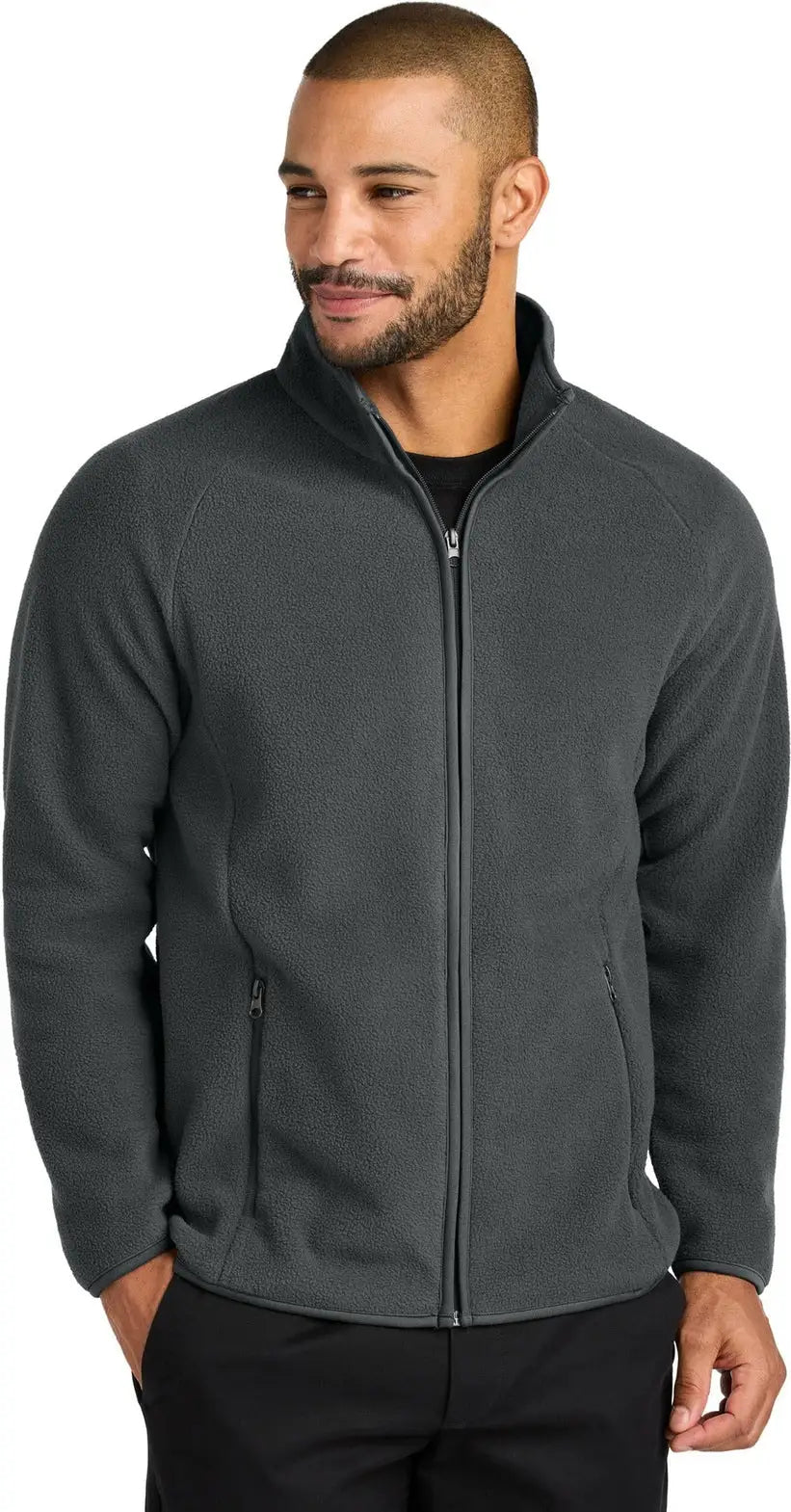 Port Authority F700 C-free Raglan Fleece - Gray Steel - Adult Xs