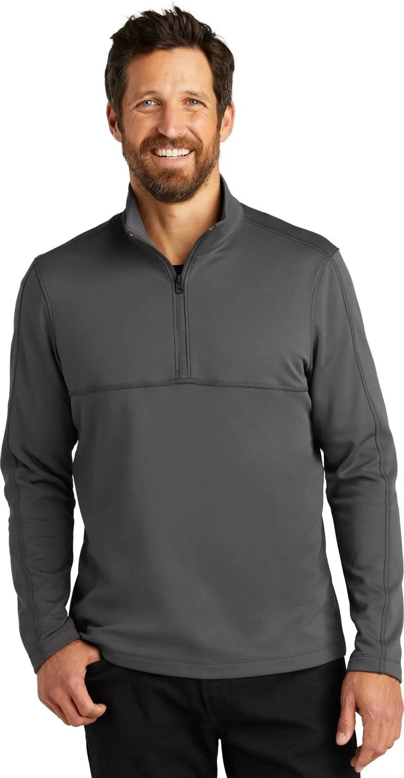 Port Authority F804 Smooth Fleece 1/4-zip - Graphite - Adult Xs