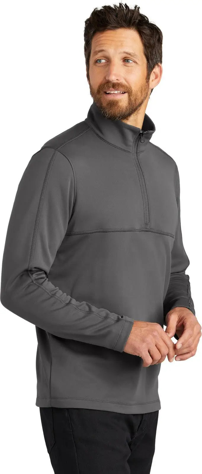 Port Authority F804 Smooth Fleece 1/4-zip - Graphite