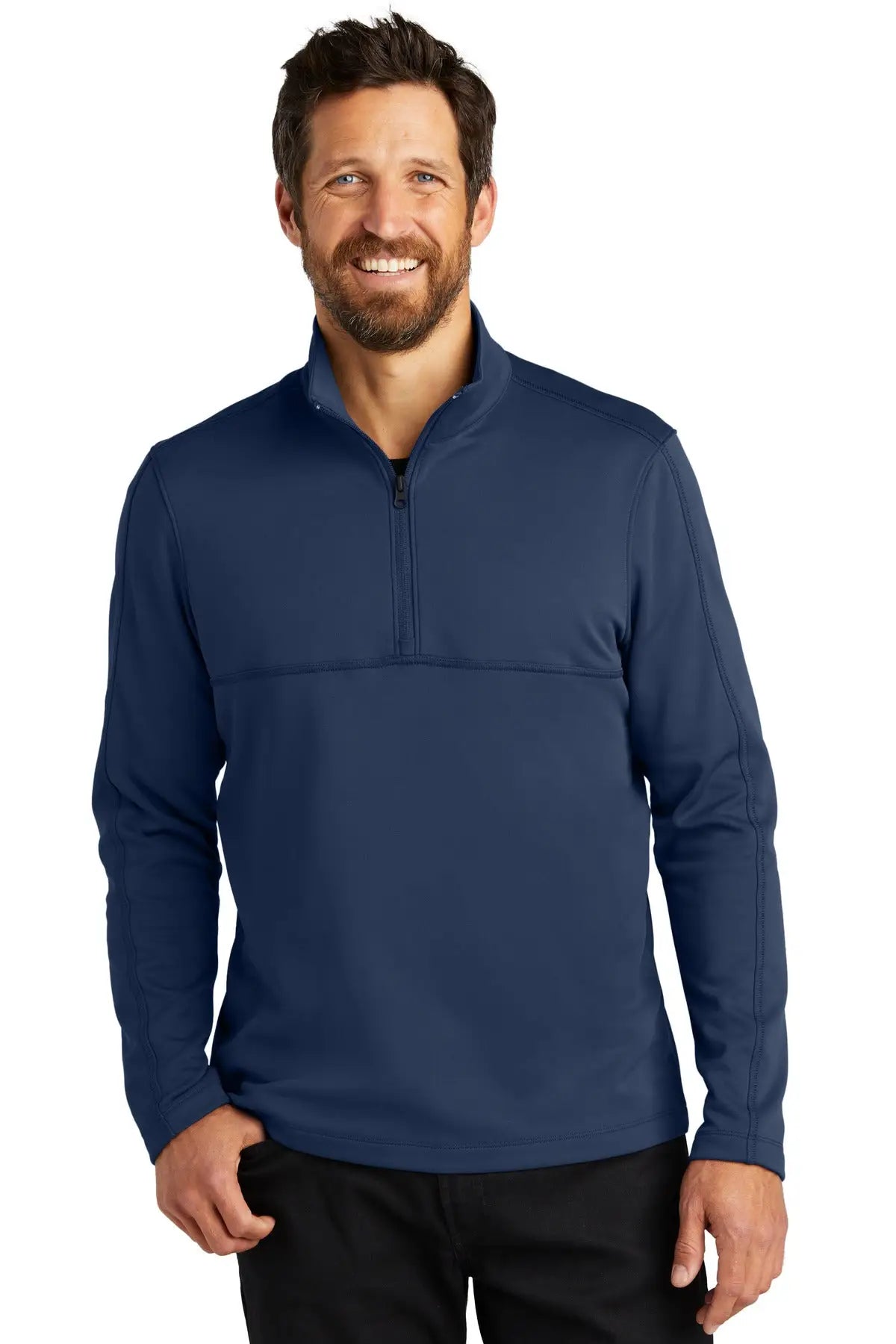 Port Authority F804 Smooth Fleece 1/4-zip - River Blue Navy - Adult Xs