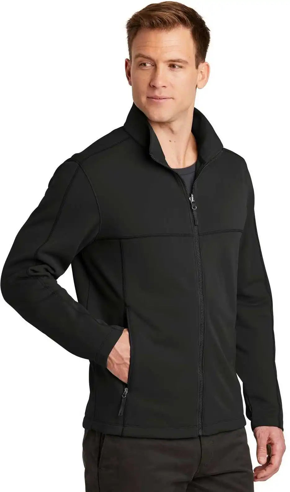 Port Authority F904 Collective Smooth Fleece Jacket Deep Black