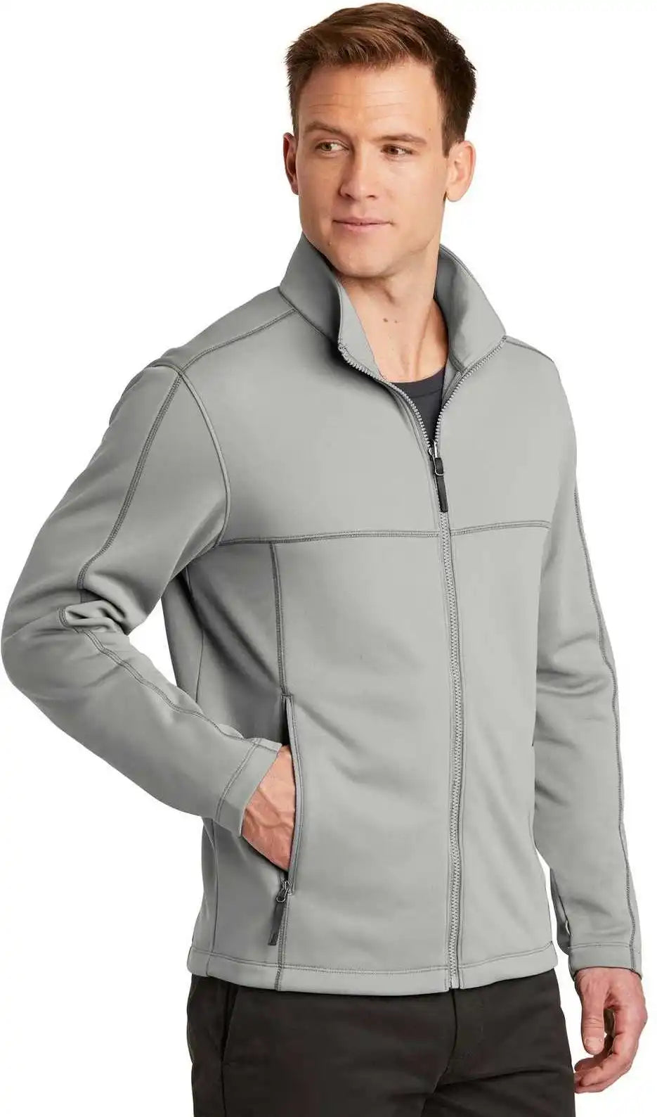 Port Authority F904 Collective Smooth Fleece Jacket - Gusty Gray