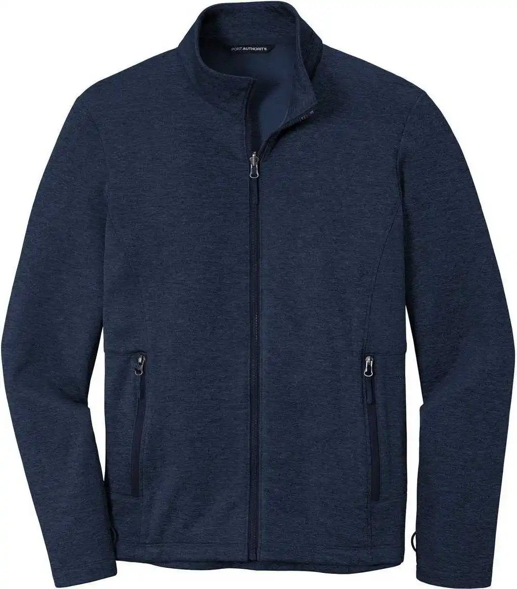 Port Authority F905 Collective Striated Fleece Jacket River Blue Navy Heather